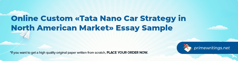 Tata Nano Car Strategy in North American Market
